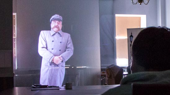 Hologram, piłsudski, postać historyczna 3d, muzeum